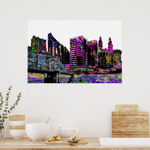 Poster Covington, Kentucky en graffiti