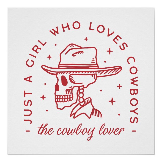 Poster Cow-girl amoureux cowgirl esthétique (Devant)