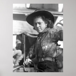 Poster Cow-girl de rodéo : 1940