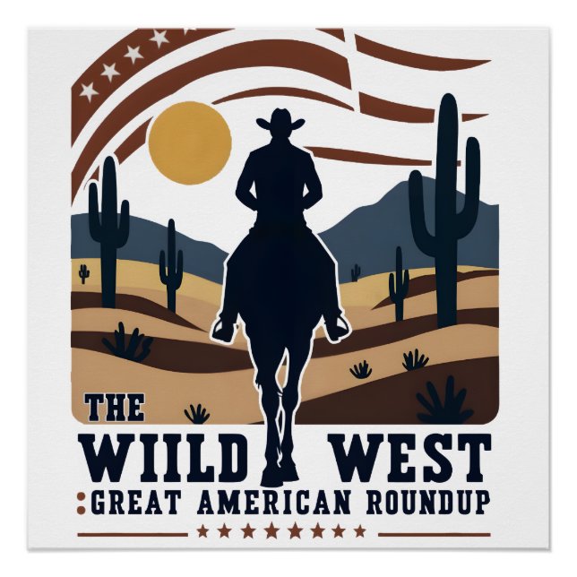 Poster Cowboy américain TEXAS (Devant)