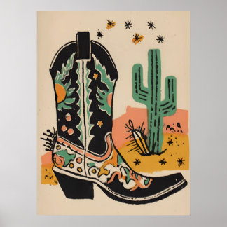 Poster Cowboy Boots