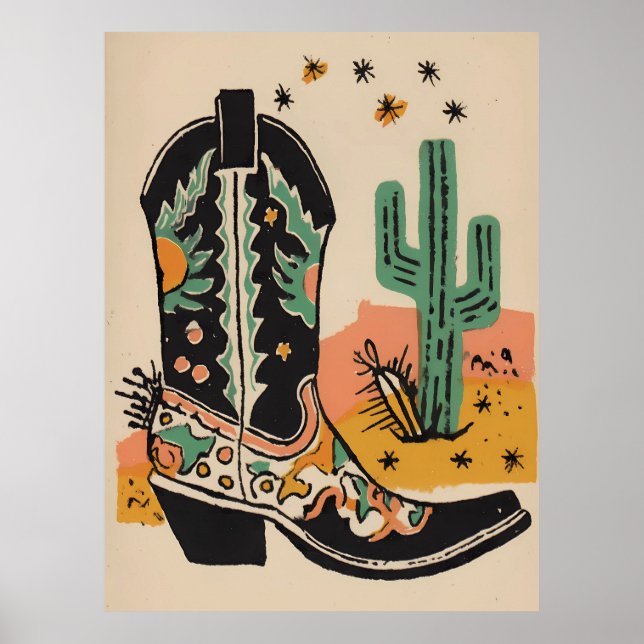 Poster Cowboy Boots (Devant)