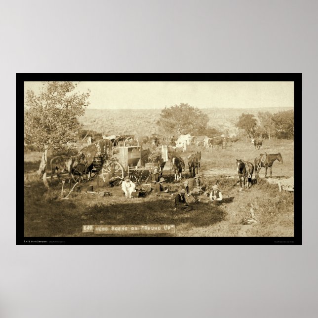 Poster Cowboy Chuckwagon SD 1887 (Devant)