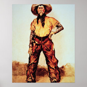 Poster Cowboy du Texas, c.1890 (huile sur la toile)