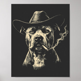 Poster Cowboy Pit Bull