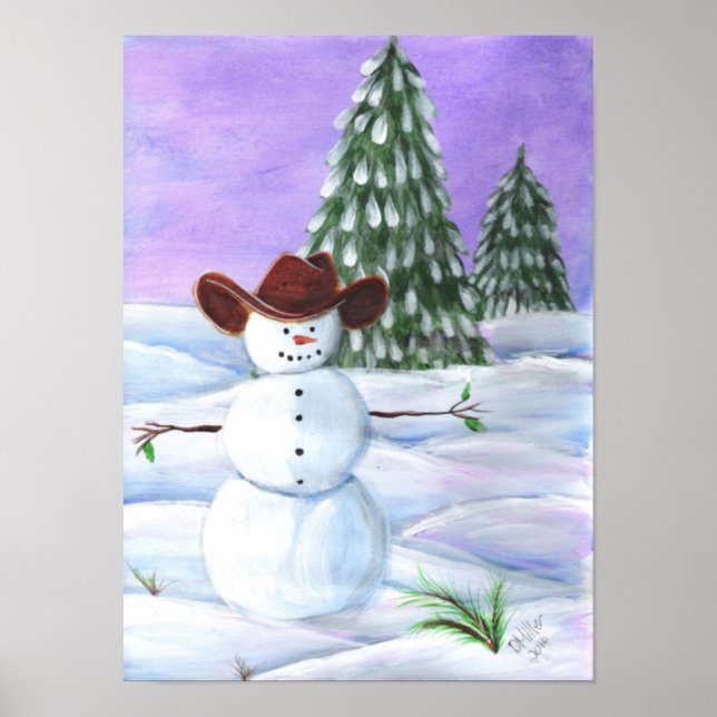 Poster Cowboy Snowman (Devant)