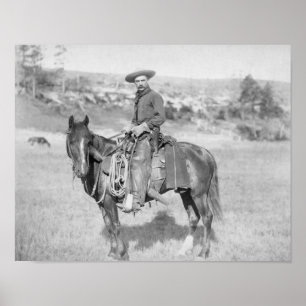 Poster Cowboy sur son cheval PhotographSouth Dakota
