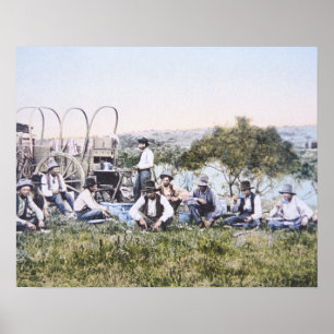 Poster Cowboys au déjeuner, 1904 (photo)