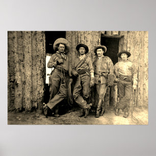 Poster Cowboys Calgary Alberta circa 1883 