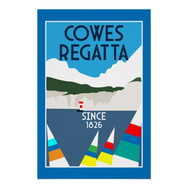 Poster Cowes île de Wight Yacht Regatta (Devant)