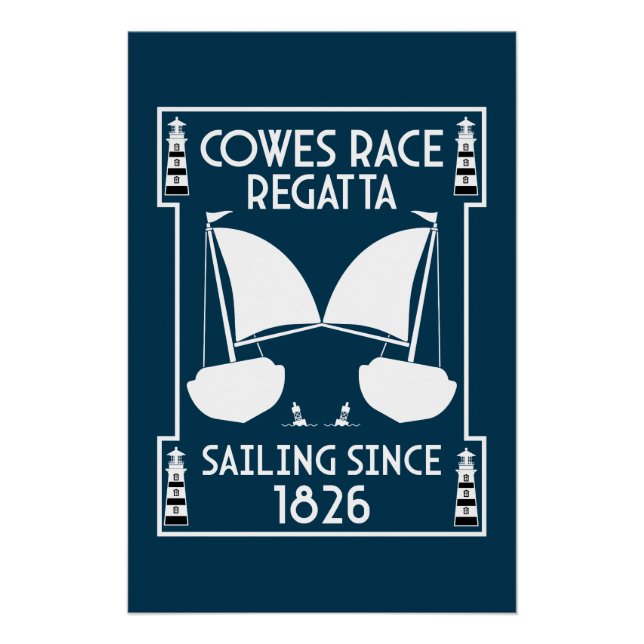 Poster Cowes île de Wight Yacht Regatta (Devant)
