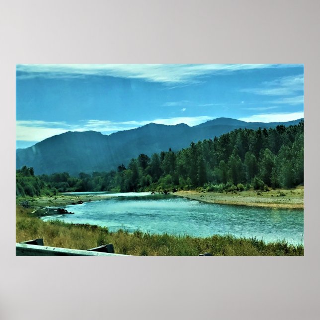 Poster Cowlitz River, Randle, Washington (Devant)