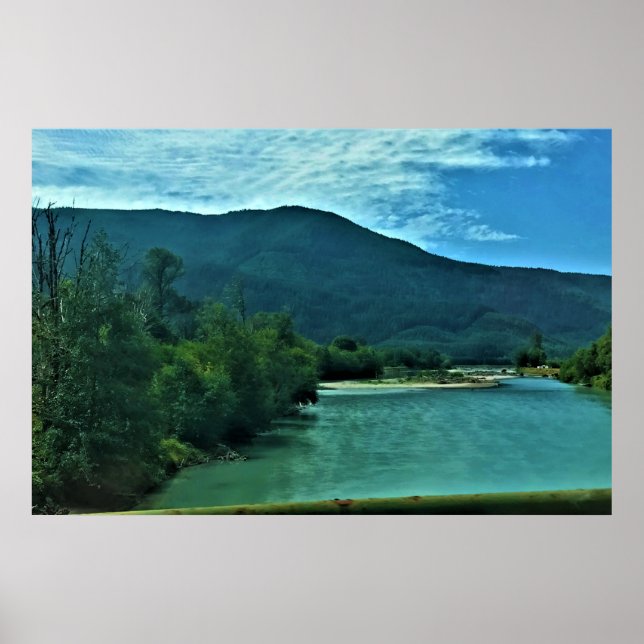Poster Cowlitz River, Randle, Washington (Devant)