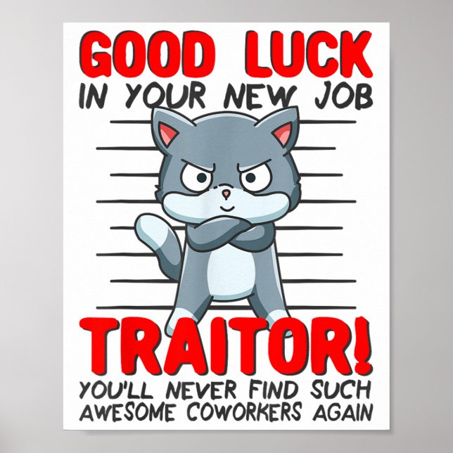 Poster Coworker Leaving, Quitting Going Away, Job Change; (Devant)