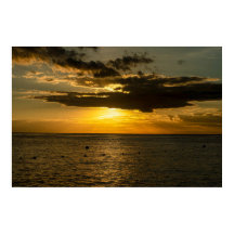 Cozumel Mexique Coucher de soleil doré Océan 