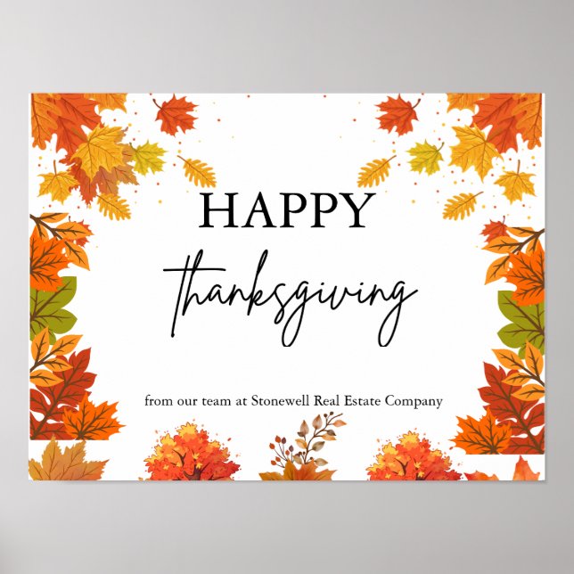 Poster Cozy Fall Thanksgiving Dinner Party (Devant)