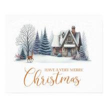 Cozy Winter Cabin “Have a Very Merry Christmas"