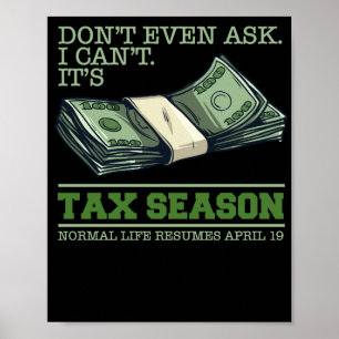 Poster CPA Accountant Tax Season Preparer PicksPlace