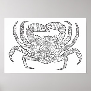 Poster Crabe 2 de Zendoodle