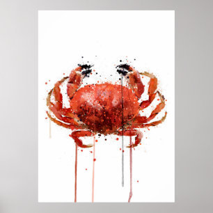 Poster Crabe rouge