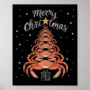 Poster Crabe Xmas Arbre Crabe Arbre de Noël Débardeur1