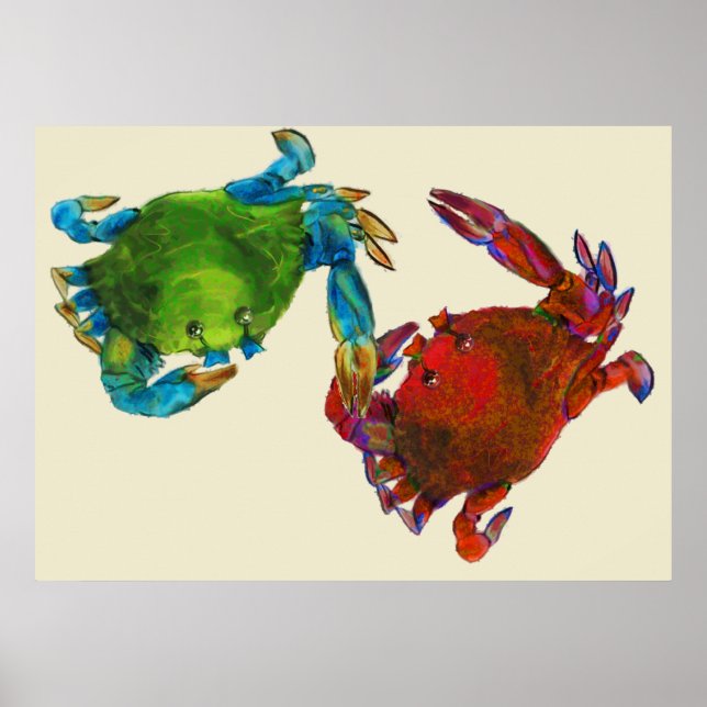 Poster Crabes du Maryland avant et après (Devant)