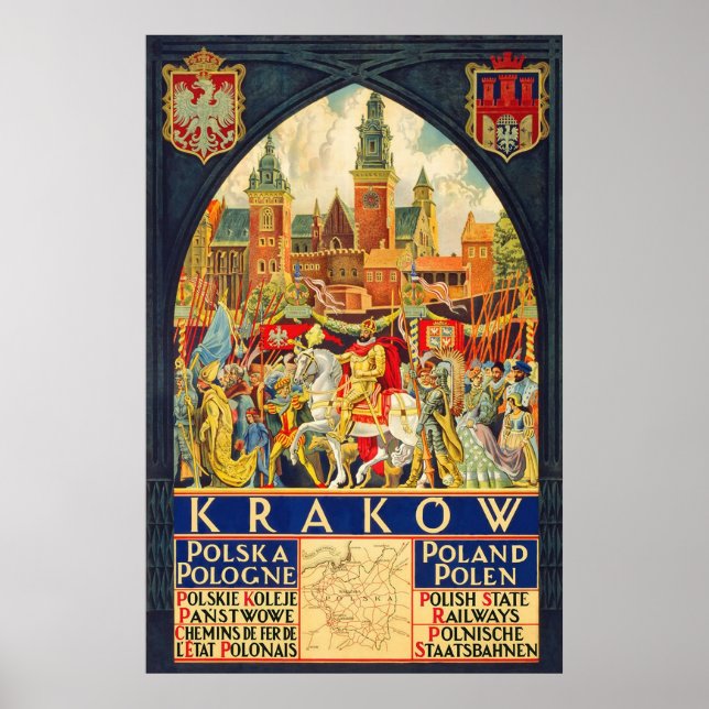 Poster Cracovie Polska Pologne Polen (Devant)