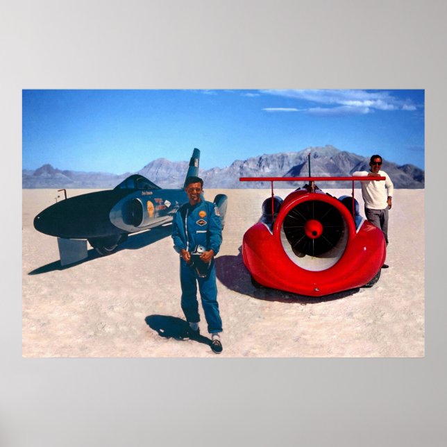 Poster Craig Breedlove and Art Arfons (découpé) (Devant)