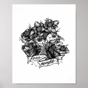 Poster CRAINTE À LA NUIT : Art Tattoo de Guinée (arrière 