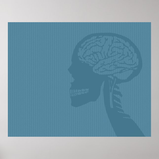 Poster crâne bleu (Devant)