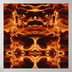 Poster Crâne brûlant