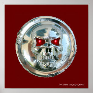 POSTER CRÂNE CHROME