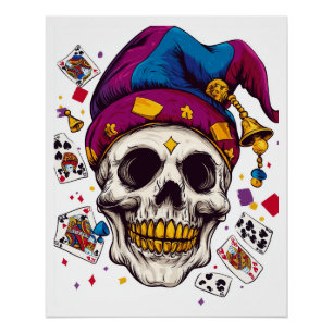 Poster Crâne de Bouffon Farceur