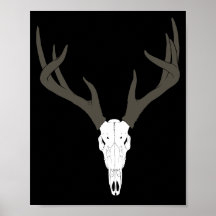 Crâne de cerf à queue blanche personnalisable
