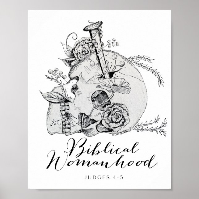 Poster Crâne de la femme biblique - Jael et la Tente Peg (Devant)