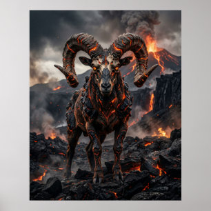 Poster Crâne de lave des hautes terres de Ram