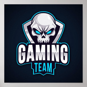 Poster Crâne de l'équipe de jeu