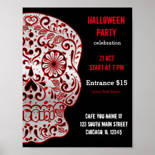 Poster Crâne de sucre sanglant