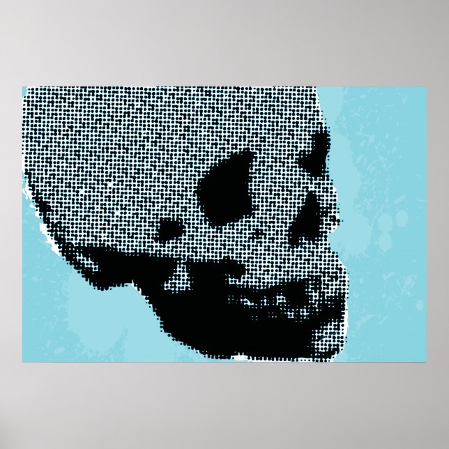 Poster Crâne demi-ton (Devant)