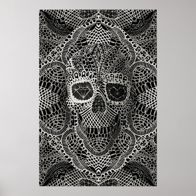 Poster Crâne dentée (Devant)