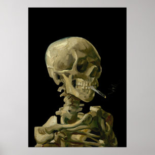 Poster Crâne et cigarette par vincent Van Gogh