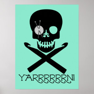 Poster Crâne et crochets