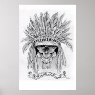 Poster crâne indien