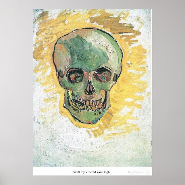 Poster Crâne par Vincent van Gogh (Devant)