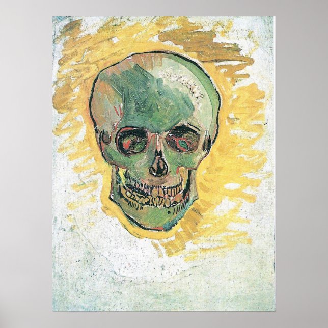 Poster Crâne par Vincent van Gogh (Devant)
