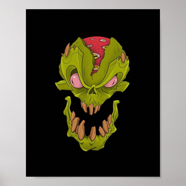 Poster Crâne Peekabo (Devant)