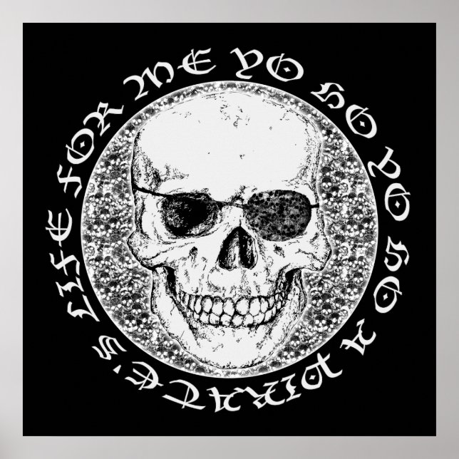 Poster crâne pirate (Devant)