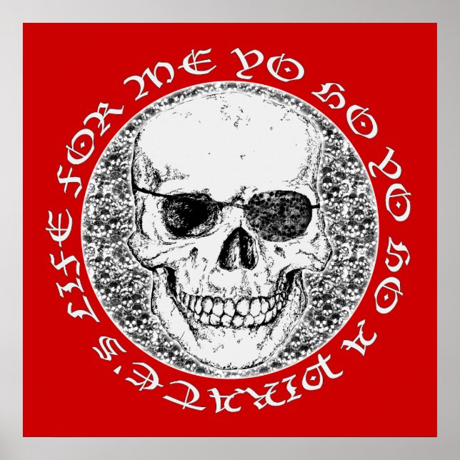 Poster crâne pirate (Devant)