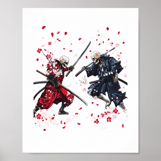 Poster Crâne Samurai Duel (Devant)