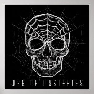 Poster Crâne Spiderweb